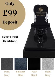 Heart Floral Headstone