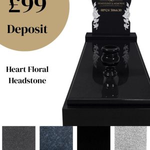 Heart Floral Headstone