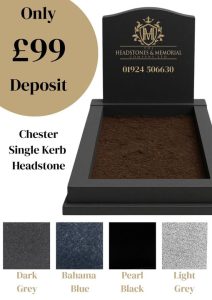 Chester Single Kerb Headstone