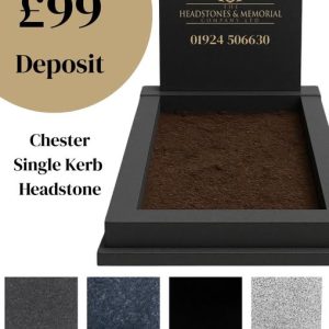 Chester Single Kerb Headstone