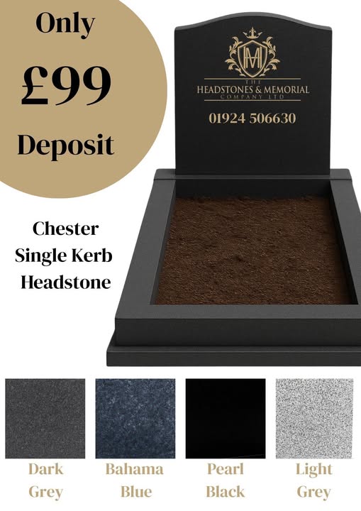 Chester Single Kerb Headstone