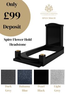 Spire Flower Hold Headstone