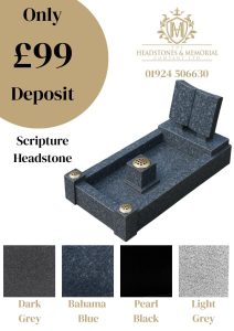 Scripture Flower Hold Gate Headstone