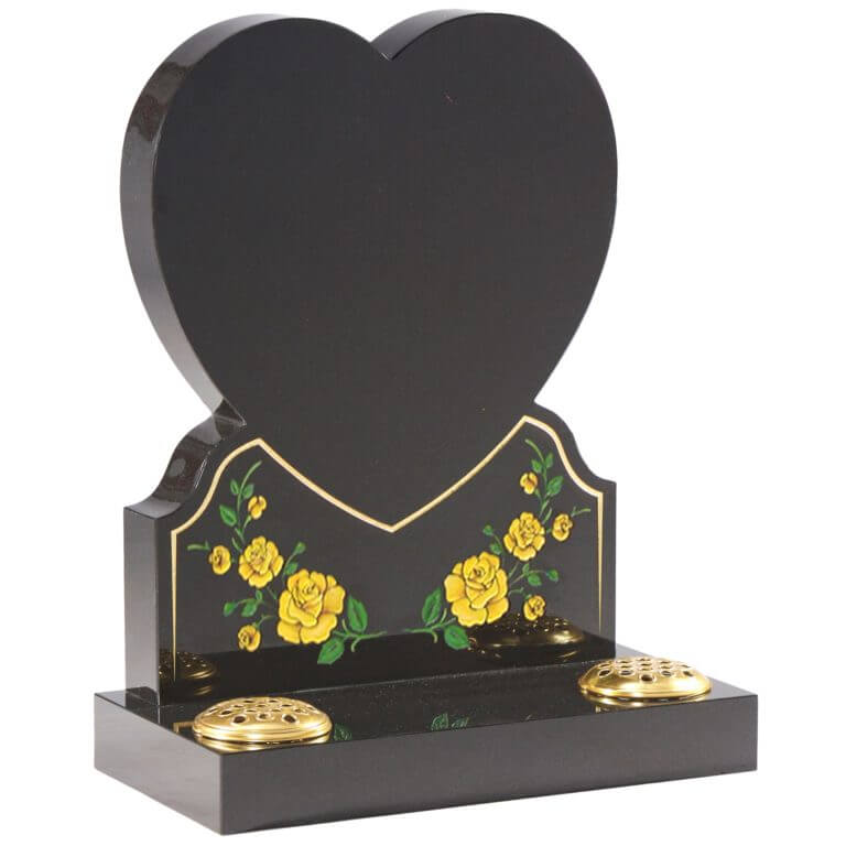 FLOWER HEART HEADSTONE